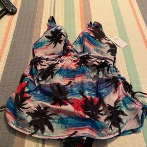 Cacique Ruched Swim Dress